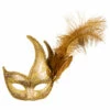LOUP VENISE DORURES (Masque Avec Plumes) 2 LOUP VENISE DORURES (Masque Avec Plumes) -FêteMagique Soldes 00219