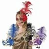 KIT DE LOUPS VÉNITIENS (Fleur Avec Plume - 4 Coloris) -FêteMagique Soldes 00340