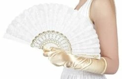 ÉVENTAIL GRANADA BLANC (Taille 25 Cm)