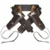 DOUBLE HOLSTER WESTERN (Ceinture En Simili Cuir) Couleur Marron - Démo Vidéo -FêteMagique Soldes 01053 nc 01053 a