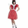 ROBE DE SOURIS ADULTE (Robe Rouge Avec Les Oreilles) Tailles Adultes - Démo Vidéo -FêteMagique Soldes 0155 nc 0155 a