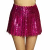 MINI JUPE DISCO FUCHSIA (Taille M - Sequins Et Stretch) -FêteMagique Soldes 01724