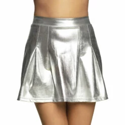 MINI JUPE SHINY ARGENTÉE (Taille Adulte Unique M/L)