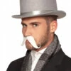 MOUSTACHE BLANCHE -FêteMagique Soldes 01826