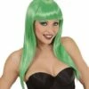 PERRUQUE VOGUE VERTE (Perruque Néon En Sachet) -FêteMagique Soldes 01834 nc 01834 a