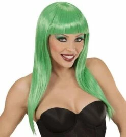 PERRUQUE VOGUE VERTE (Perruque Néon En Sachet)