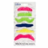 KIT MOUSTACHES NÉON (Assortiment 6 Coloris) -FêteMagique Soldes 01850 1