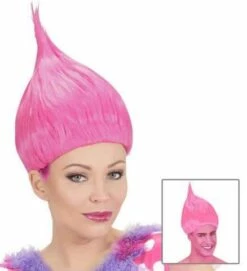 PERRUQUE TROLL ROSE