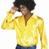 CHEMISE DISCO HOMME (Chemise Jaune) -FêteMagique Soldes 02131