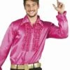 CHEMISE DISCO HOMME (Chemise Rose) -FêteMagique Soldes 02136