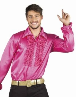 CHEMISE DISCO HOMME (Chemise Rose)