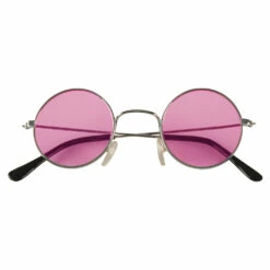 LUNETTES - ANNÉES 70 (Lunettes Rondes - Roses) Thème Hippie