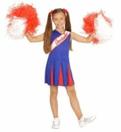 TENUE PETITE POMPOM GIRL (Robe Enfant Bleue Et Rouge) Tailles Enfants - Démo Vidéo