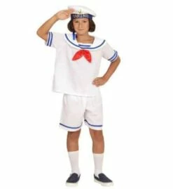 TENUE DE MARIN RÉTRO (Haut, Short Et Calot) Filles/Garçons - Démo Vidéo