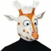 MASQUE DE GIRAFE FUN (Masque En Latex + Cheveux) -FêteMagique Soldes 03303 nc 03303 a