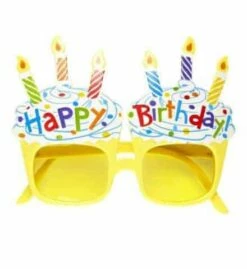 LUNETTES HAPPY BIRTHDAY (Motif Gateau + Bougies)