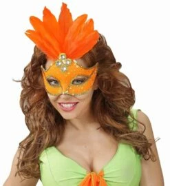 LOUP BRÉSILIEN ORANGE (Masque Et Plumes Néon)