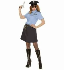 CHEMISE JUPE POLICIÈRE (Costume, Ceinture, Képi) Tailles Adultes - Démo Vidéo