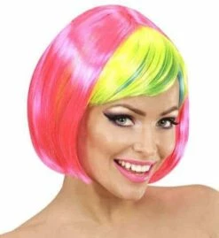 PERRUQUE CLUBBING (Couleurs Néons Et Fluo) Perruque En Boite