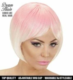 PERRUQUE DREAM HAIR (Mélange Rose/Blanc)
