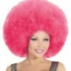 PERRUQUE AFRO ROSE (Perruque Afro Extra Volume) Top Qualité - En Sachet -FêteMagique Soldes 04675 nc 04675 a