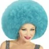 PERRUQUE AFRO TURQUOISE (Perruque Afro Extra Volume) Top Qualité - En Sachet