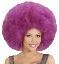 PERRUQUE AFRO VIOLETTE (Perruque Afro Extra Volume) Top Qualité - En Sachet