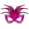 LOUP BARONNE A PLUMES (Masque Rose Avec Strass) -FêteMagique Soldes 04693 nc 04693 a