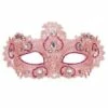 LOUP DENTELLE ROSE PALE (Loup Noble Avec Strass)