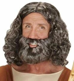 PERRUQUE ROI MAGE (Perruque Avec Barbe) Perruque En Boite