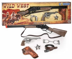 COFFRET WESTERN SHERIF (Gonher 8 Coups - Métal)