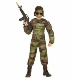 SOLDAT SUPER MUSCLÉ (Costume Musclé + Bandeau) Tailles Enfants - Démo Vidéo