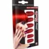 SET FAUX ONGLES ROUGES (Auto Adhésifs + Paillettes) Pack De 12 Faux Ongles -FêteMagique Soldes 05351 nc 05351 z