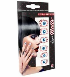 FAUX ONGLES GROS YEUX (Faux Ongles Auto Adhésifs) Pack De 12 Faux Ongles
