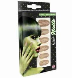 FAUX ONGLES DE SORCIÈRE (Faux Ongles Auto Adhésifs) Pack De 12 Faux Ongles