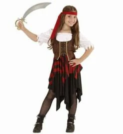 DÉGUISEMENT FILLE PIRATE (Robe, Corset, Bandeau) Tailles Enfants - Démo Vidéo