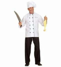 COSTUME MISTER CHEF (Veste, Pantalon, Toque) Tailles Adultes - Démo Vidéo