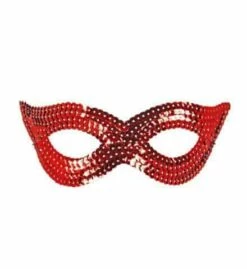 MASQUE ROUGE A SEQUINS