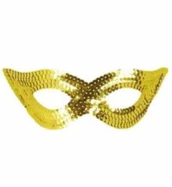 MASQUE DORÉ A SEQUINS