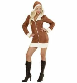 COSTULME AVIATRICE SEXY (Robe Courte Avec Capuche) Tailles Adultes - Démo Vidéo