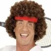 PERRUQUE TENNISMAN (Perruque Cheveux Bouclés) Perruque + Bandeau