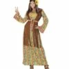 ROBE LONGUE FEMME HIPPIE (Robe+veston+accessoires) Tailles Adultes - Démo Vidéo -FêteMagique Soldes 0684 nc 0684 a