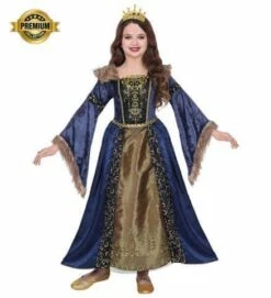 JEUNE REINE MÉDIÉVALE (Robe, Jupon, Couronne) Tailles Enfants - Démo Vidéo