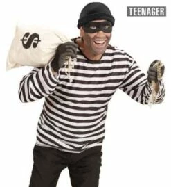 PETIT CAMBRIOLEUR (Bonnet, T-shirt Et Masque) Taille Ado 14/16 Ans