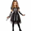 PETITE MARIÉE SQUELETTE (Robe De Mariée Diablesse) Tailles Enfants De 5 à 13 Ans -FêteMagique Soldes 0748 nc 0748 a