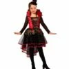 COSTUME FILLE VAMPIRE (Robe Avec Mini Chapeau) Tailles Enfants De 5 à 13 Ans -FêteMagique Soldes 0749 nc 0749 a