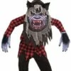 COSTUME LOUP GAROU (Masque Surdimensionné) Taille 11/13 Ans - Démo Vidéo -FêteMagique Soldes 07764 nc 07764 a