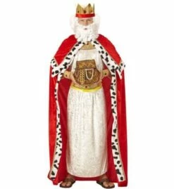COSTUME DE ROI MAGE (Grande Cape Avec Couronne) Tailles Adultes - Démo Vidéo