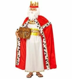 COSTUME JEUNE ROI MAGE (Grande Cape Avec Couronne) Tailles Enfants - Démo Vidéo