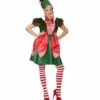 ASSISTANTE DU PÈRE NOEL (Robe-bonnet-oreilles-nattes) Tailles Adultes - Démo Vidéo -FêteMagique Soldes 0878 nc 0878 b